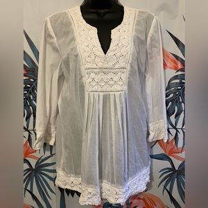 Jones New York Sheer Top Sz M